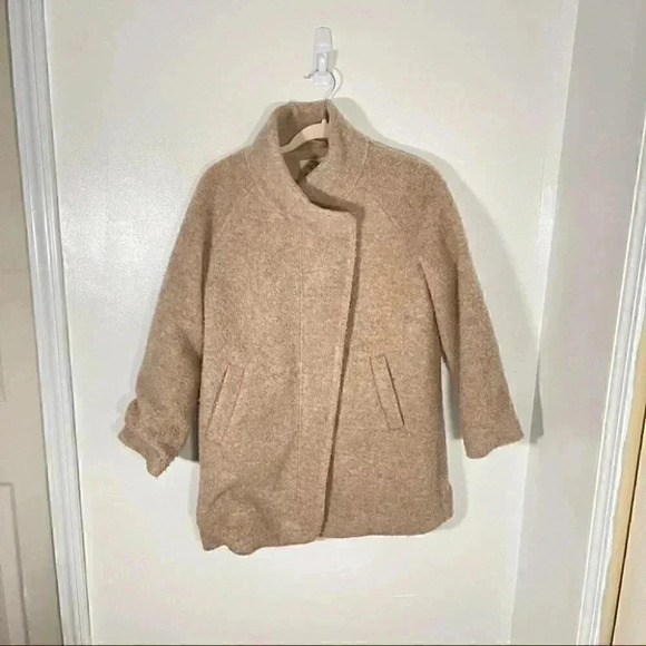 Marine Layer Stephanie Cocoon Coat Sand Neutral Chic Minimalist Size XS - Picture 2 of 9